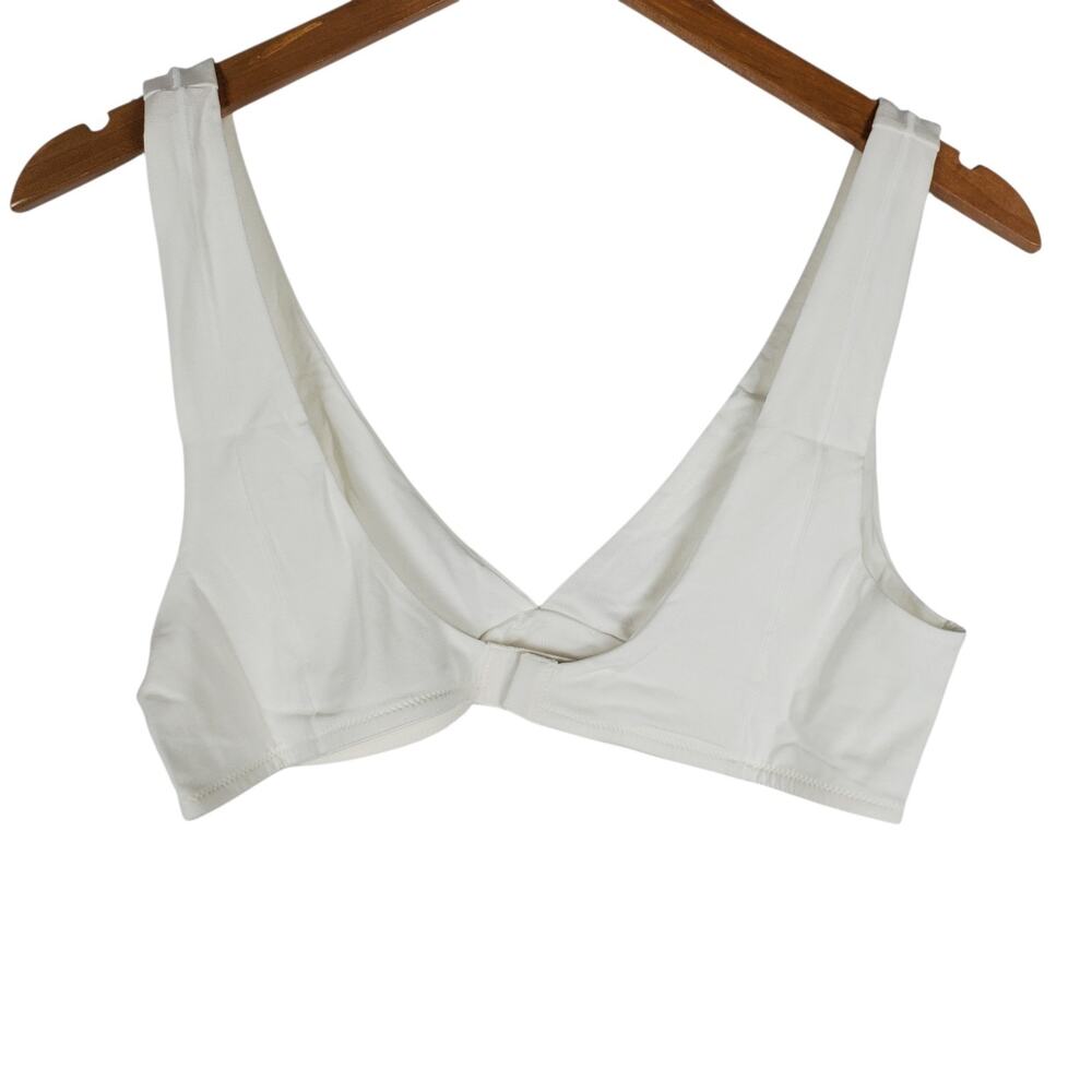 NEW Mate the Lable TENCEL Comfort Wireless Triangle Bra M White - Picture 4 of 5